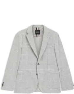 Slim-fit Blazer In Checked Stretch Fabric