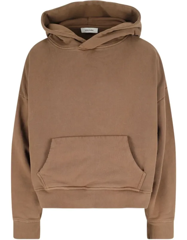 Hoodie With Dropped Shoulders And Maxi Front Pocket