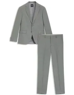 Two-piece Regular-fit Suit In Patterned Stretch Cloth