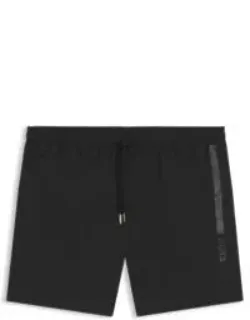 Swim Shorts With Foil-print Logo