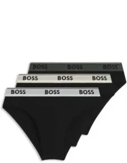 Three-pack Of Logo-waistband Briefs In Stretch Cotton - Patterned Underwear