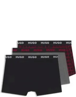 Three-pack Of Stretch-cotton Trunks - Patterned Underwear