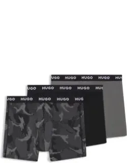 Three-pack Of Stretch-cotton Boxer Briefs - Patterned Underwear
