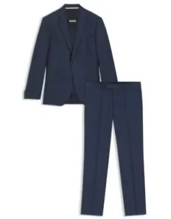 Two-piece Slim-fit Suit In Checked Virgin Wool