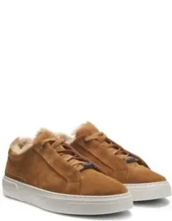 Mohair-lined Trainers In Suede