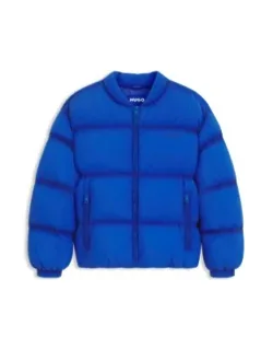 Embroidered-logo Puffer Jacket With Water-repellent Finish
