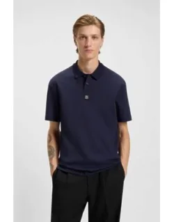 Stacked-logo Polo Shirt In Interlock Cotton