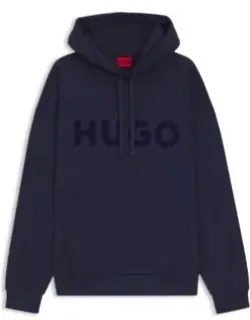 Tonal-logo Hoodie In Cotton Terry