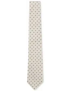 Jacquard-pattern Tie In Silk