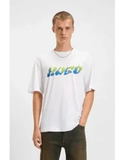Printed Artwork T-shirt In Cotton Terry