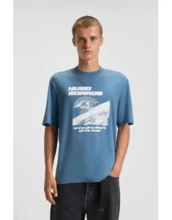 Printed Artwork T-shirt In Cotton Terry
