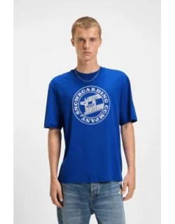 Printed Artwork T-shirt In Cotton Terry