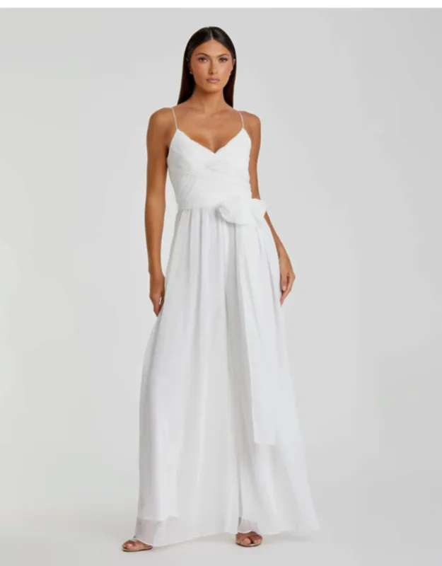 Flowy Faux Wrap Jumpsuit