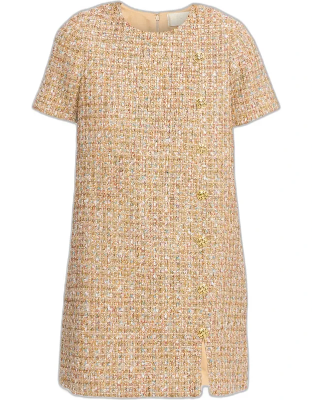 Isolde Metallic Tweed Mini Dress