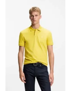 Logo-patch Slim-fit Polo Shirt In Stretch Cotton