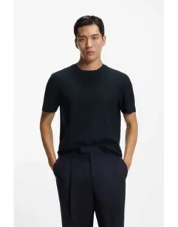 Monogram-jacquard T-shirt In Mercerised Cotton