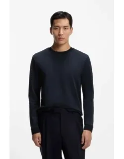 Jacquard-structure T-shirt In Mercerised Cotton