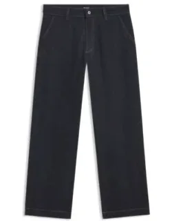 Indigo Regular-fit Jeans In Stretch Denim