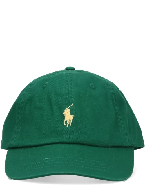Logo Baseball Cap With Curved Visor And Adjustable Strap