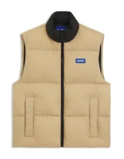 Logo-label Gilet With Water-repellent Finish