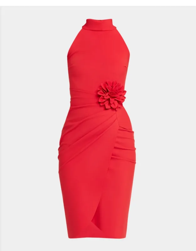 Rosette Sleeveless Midi Dress