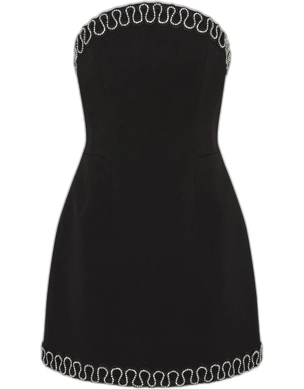Bonded Crepe Strapless Mini Dress