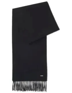 Cashmere Scarf With Twisted Fringes