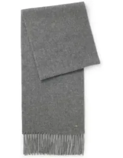 Cashmere Scarf With Twisted Fringes