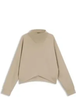Loose-fit Sweatshirt With Draped Funnel Neck