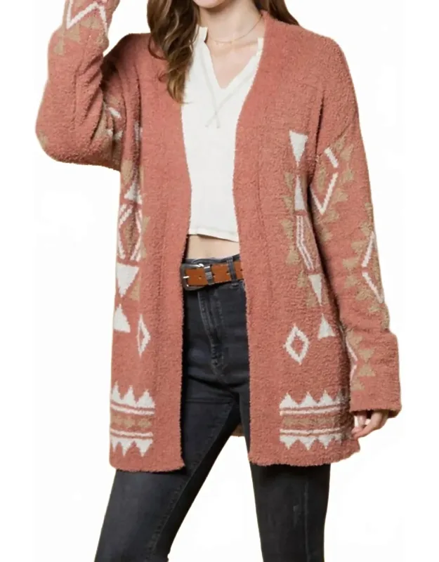 Aztec Knit Soft Cardigan