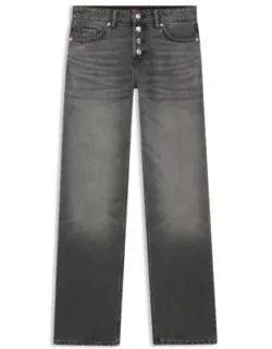 Straight-fit Jeans In Rigid Denim