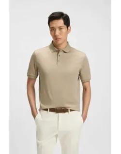 Mercerised-cotton Polo Shirt In A Regular Fit