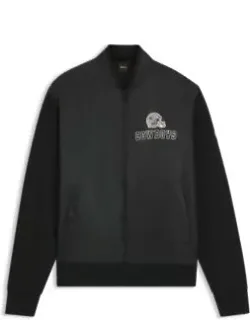 Bomber Jacket With Helmet Graphic