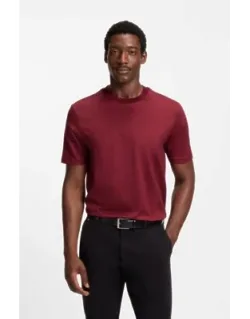 Mercerised-cotton T-shirt With Two-tone Monograms