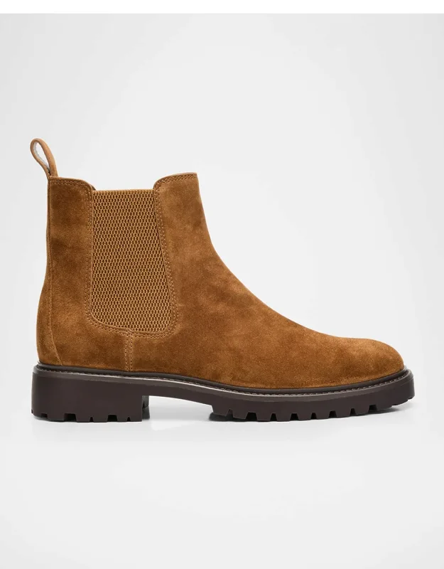Suede Lug-sole Chelsea Boots