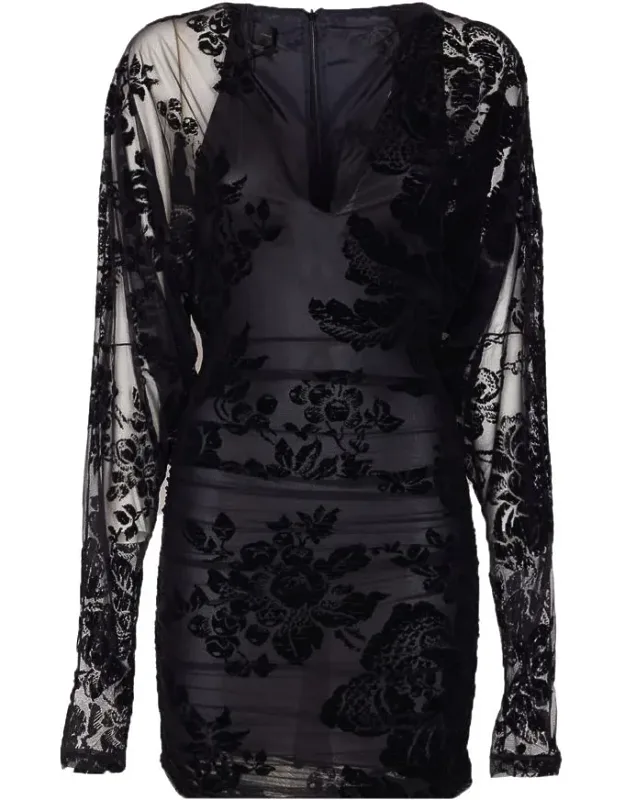 Pinko Dress Long Sleeves V Neck