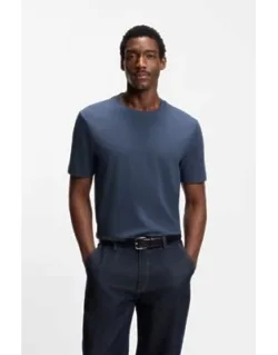 Bubble-jacquard Structure T-shirt In A Cotton Blend