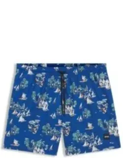 Quick-dry Swim Shorts With All-over Print