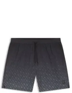 Logo-badge Swim Shorts With Degradé Monogram Print