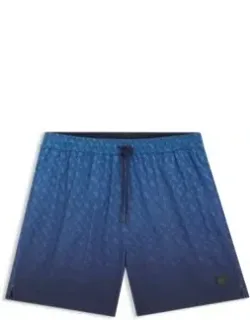 Logo-badge Swim Shorts With Degradé Monogram Print
