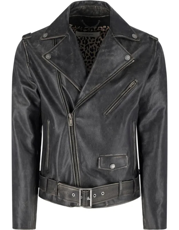 Asymmetrical Leather Jacket