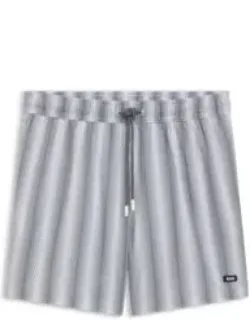 Logo-badge Swim Shorts With Stripe