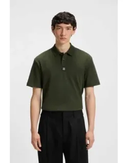 Stacked-logo Polo Shirt In Interlock Cotton