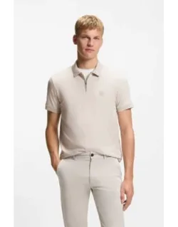 Logo-patch Slim-fit Polo Shirt In Stretch Cotton