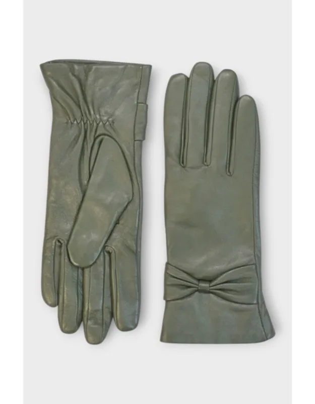 Soft Wool Lining Winter Bow Design Driving Gloves