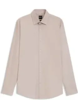 Easy-iron Slim-fit Shirt In Stretch-cotton Twill