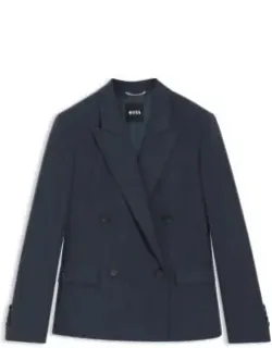 Regular-fit Blazer In Melange Virgin Wool