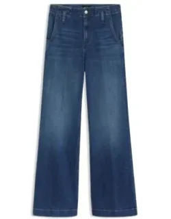 Fit-and-flare Jeans In Italian Stretch Denim