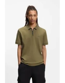 Contrast-logo Polo Shirt In Cotton Piqué
