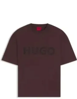 Reflective-logo T-shirt In Cotton Jersey